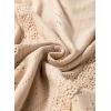 imageHappy Sailed Womens Shirts Crew Neck Short Sleeve Lace Crochet Dressy Business Casual TopsBeige