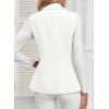 imageHappy Sailed Womens Sleeveless Vest Tops 2025 Trendy Double Breasted Tweed Blazer Business Work Suits with PocketsWhite