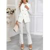 imageHappy Sailed Womens Sleeveless Vest Tops 2025 Trendy Double Breasted Tweed Blazer Business Work Suits with PocketsWhite