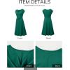 imageHappy Sailed Womens Spring Summer Short Sleeve Cowl Neck Ruched Waist Flowy A Line Midi Dresses Party Cocktail DressDark Green