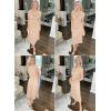 imageHappy Sailed Womens Spring Summer Short Sleeve Cowl Neck Ruched Waist Flowy A Line Midi Dresses Party Cocktail DressKhaki