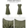 imageHappy Sailed Womens Spring Summer Short Sleeve Cowl Neck Ruched Waist Flowy A Line Midi Dresses Party Cocktail DressMoss Green