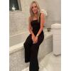 imageHappy Sailed Womens Square Neck Jumpsuit Summer Sleeveless Wide Leg Pants Rompers Dressy Jumpers Business Casual OutfitsBlack