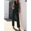 imageHappy Sailed Womens Square Neck Jumpsuit Summer Sleeveless Wide Leg Pants Rompers Dressy Jumpers Business Casual OutfitsGreen