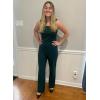 imageHappy Sailed Womens Square Neck Jumpsuit Summer Sleeveless Wide Leg Pants Rompers Dressy Jumpers Business Casual OutfitsGreen