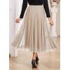 imageHappy Sailed Womens Tulle Midi Skirt Elastic High Waisted ALine Layered Flowy Long Tutu Skirts Country Concert OutfitsApricot