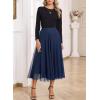 imageHappy Sailed Womens Tulle Midi Skirt Elastic High Waisted ALine Layered Flowy Long Tutu Skirts Country Concert OutfitsBlue
