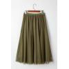 imageHappy Sailed Womens Tulle Midi Skirt Elastic High Waisted ALine Layered Flowy Long Tutu Skirts Country Concert OutfitsGreen