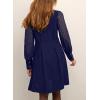 imageHappy Sailed Fall Cocktail Dresses for Women Lace Long Sleeve Button Slim A Line Mini DressDark Blue