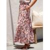 imageHappy Sailed Summer Skirts for Women Floral Print High Waist Flowy Split A Line Boho Maxi Skirt with PocketsBlack