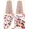 imageHappy Sailed Summer Skirts for Women Floral Print High Waist Flowy Split A Line Boho Maxi Skirt with PocketsBlack