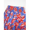 imageHappy Sailed Summer Skirts for Women Floral Print High Waist Flowy Split A Line Boho Maxi Skirt with PocketsBlue