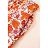 imageHappy Sailed Summer Skirts for Women Floral Print High Waist Flowy Split A Line Boho Maxi Skirt with PocketsOrange