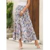 imageHappy Sailed Summer Skirts for Women Floral Print High Waist Flowy Split A Line Boho Maxi Skirt with PocketsPurple