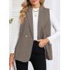 imageHappy Sailed Vest for Women Fall Winter Sleeveless Blazer Cardigans with PocketsBrown