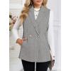 imageHappy Sailed Vest for Women Fall Winter Sleeveless Blazer Cardigans with PocketsGrey