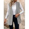 imageHappy Sailed Vest for Women Fall Winter Sleeveless Blazer Cardigans with PocketsGrey