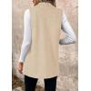 imageHappy Sailed Vest for Women Fall Winter Sleeveless Blazer Cardigans with PocketsKhaki