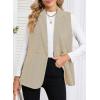 imageHappy Sailed Vest for Women Fall Winter Sleeveless Blazer Cardigans with PocketsKhaki