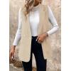 imageHappy Sailed Vest for Women Fall Winter Sleeveless Blazer Cardigans with PocketsKhaki