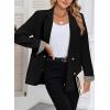 imageHappy Sailed Womens Casual Blazers Plaid Cuff Long Sleeve Double Breasted Open Front Blazer Jackets Work SuitsBlack