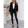 imageHappy Sailed Womens Casual Blazers Plaid Cuff Long Sleeve Double Breasted Open Front Blazer Jackets Work SuitsBlack