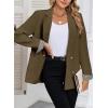 imageHappy Sailed Womens Casual Blazers Plaid Cuff Long Sleeve Double Breasted Open Front Blazer Jackets Work SuitsBrown