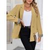 imageHappy Sailed Womens Casual Blazers Plaid Cuff Long Sleeve Double Breasted Open Front Blazer Jackets Work SuitsKhaki