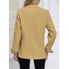 imageHappy Sailed Womens Casual Blazers Plaid Cuff Long Sleeve Double Breasted Open Front Blazer Jackets Work SuitsKhaki
