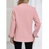 imageHappy Sailed Womens Casual Blazers Plaid Cuff Long Sleeve Double Breasted Open Front Blazer Jackets Work SuitsLight Pink