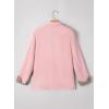 imageHappy Sailed Womens Casual Blazers Plaid Cuff Long Sleeve Double Breasted Open Front Blazer Jackets Work SuitsLight Pink