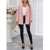 imageHappy Sailed Womens Casual Blazers Plaid Cuff Long Sleeve Double Breasted Open Front Blazer Jackets Work SuitsLight Pink