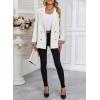 imageHappy Sailed Womens Casual Blazers Plaid Cuff Long Sleeve Double Breasted Open Front Blazer Jackets Work SuitsWhite