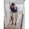 imageHappy Sailed Womens Corduroy Skirts Fall Winter High Waisted Button Down Aline Short Mini Skirt with PocketsBeige