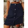 imageHappy Sailed Womens Corduroy Skirts Fall Winter High Waisted Button Down Aline Short Mini Skirt with PocketsBlue