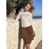 imageHappy Sailed Womens Corduroy Skirts Fall Winter High Waisted Button Down Aline Short Mini Skirt with PocketsBrown