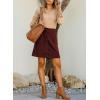 imageHappy Sailed Womens Corduroy Skirts Fall Winter High Waisted Button Down Aline Short Mini Skirt with PocketsBurgundy