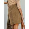 imageHappy Sailed Womens Corduroy Skirts Fall Winter High Waisted Button Down Aline Short Mini Skirt with PocketsCamel
