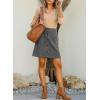 imageHappy Sailed Womens Corduroy Skirts Fall Winter High Waisted Button Down Aline Short Mini Skirt with PocketsGray