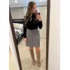 imageHappy Sailed Womens Corduroy Skirts Fall Winter High Waisted Button Down Aline Short Mini Skirt with PocketsGray