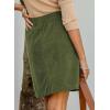 imageHappy Sailed Womens Corduroy Skirts Fall Winter High Waisted Button Down Aline Short Mini Skirt with PocketsGreen