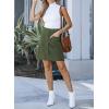 imageHappy Sailed Womens Corduroy Skirts Fall Winter High Waisted Button Down Aline Short Mini Skirt with PocketsGreen