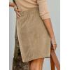 imageHappy Sailed Womens Corduroy Skirts Fall Winter High Waisted Button Down Aline Short Mini Skirt with PocketsKhaki