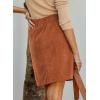 imageHappy Sailed Womens Corduroy Skirts Fall Winter High Waisted Button Down Aline Short Mini Skirt with PocketsOrange