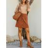 imageHappy Sailed Womens Corduroy Skirts Fall Winter High Waisted Button Down Aline Short Mini Skirt with PocketsOrange