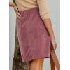 imageHappy Sailed Womens Corduroy Skirts Fall Winter High Waisted Button Down Aline Short Mini Skirt with PocketsPink