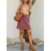 imageHappy Sailed Womens Corduroy Skirts Fall Winter High Waisted Button Down Aline Short Mini Skirt with PocketsPink