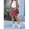 imageHappy Sailed Womens Corduroy Skirts Fall Winter High Waisted Button Down Aline Short Mini Skirt with PocketsPink