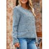 imageHappy Sailed Womens Cropped Tweed Blazers Casual Long Sleeve Double Breasted Open Front Blazer Jackets Work SuitsBlue