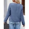imageHappy Sailed Womens Cropped Tweed Blazers Casual Long Sleeve Double Breasted Open Front Blazer Jackets Work SuitsDark Blue